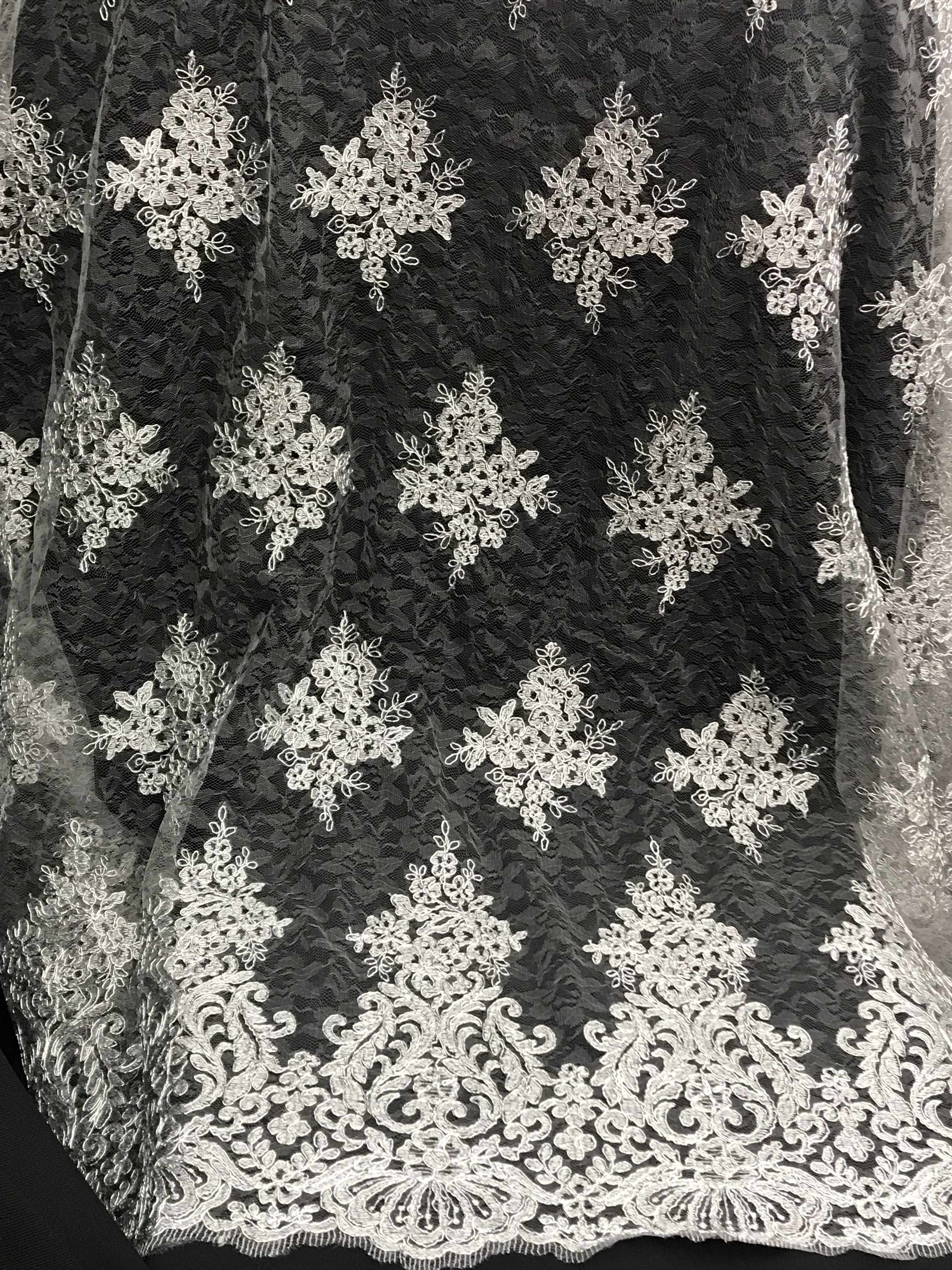 Silver Corded Lace Raven